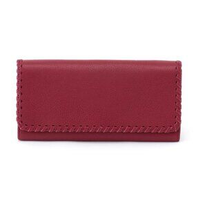 HOBO Era Wristlet Leather Clutch Wallet in Sangria